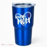 Bowling Mom Heart Cute Gift Tumbler thumb 0