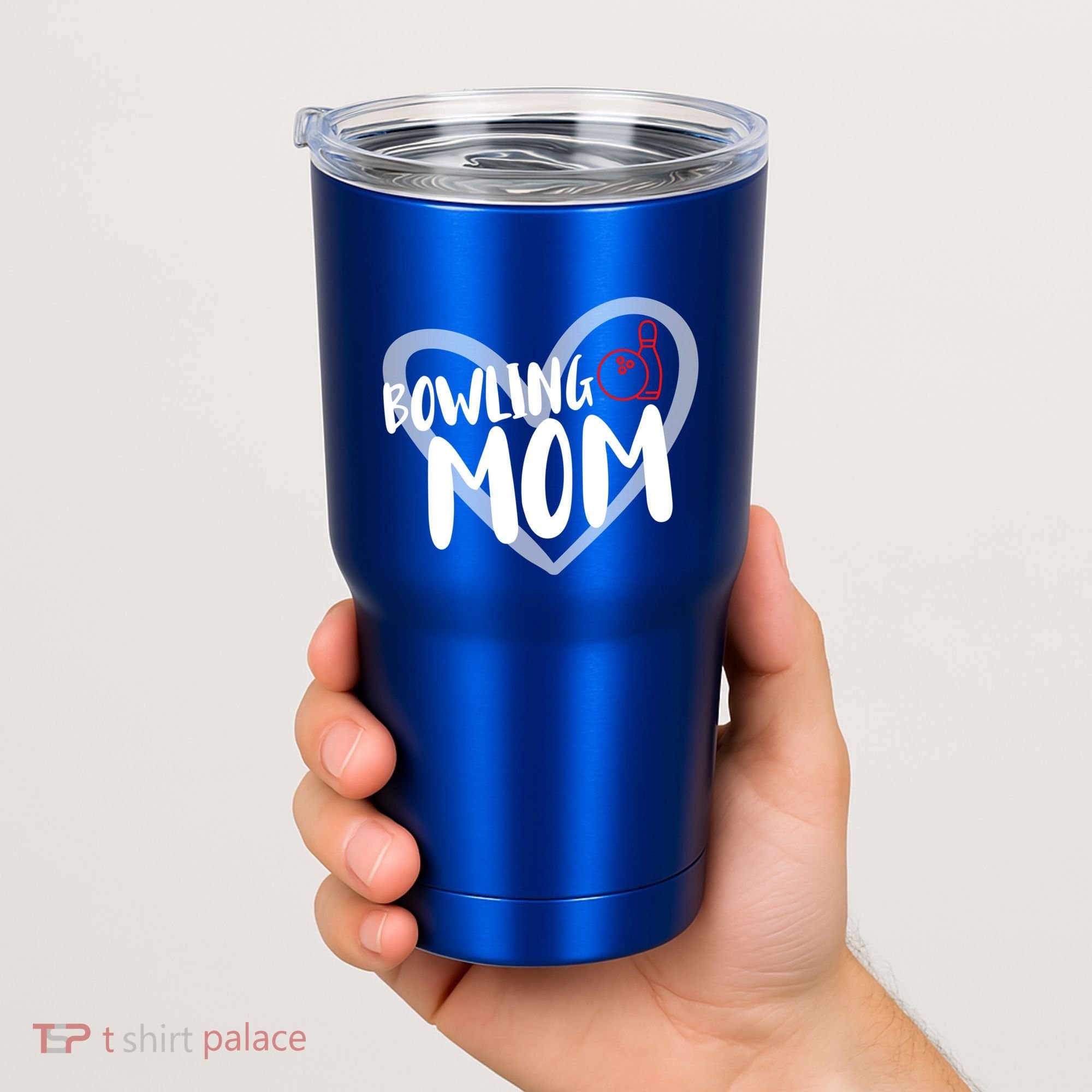 Bowling Mom Heart Cute Gift Tumbler