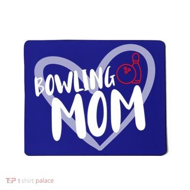 Bowling Mom Heart Cute Gift Mousepad