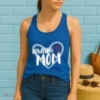 Bowling Mom Heart Cute Gift Women's Tank Top thumb 2