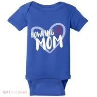 Bowling Mom Heart Cute Gift Baby Bodysuit thumb 0