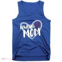 Bowling Mom Heart Cute Gift Tank Top thumb 0