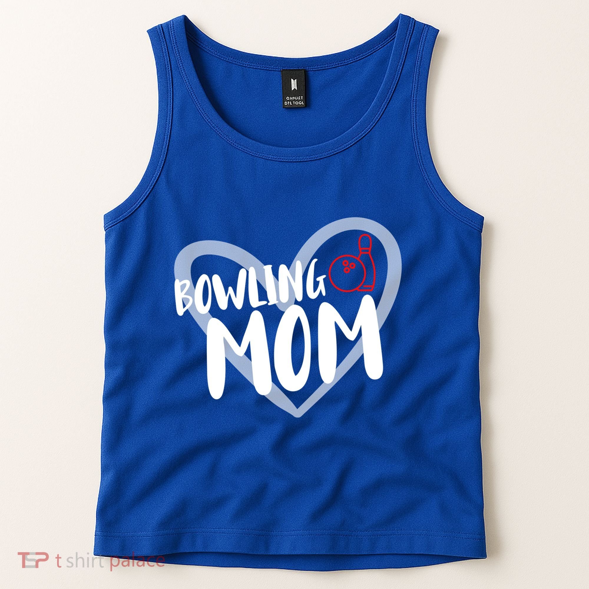 Bowling Mom Heart Cute Gift Tank Top