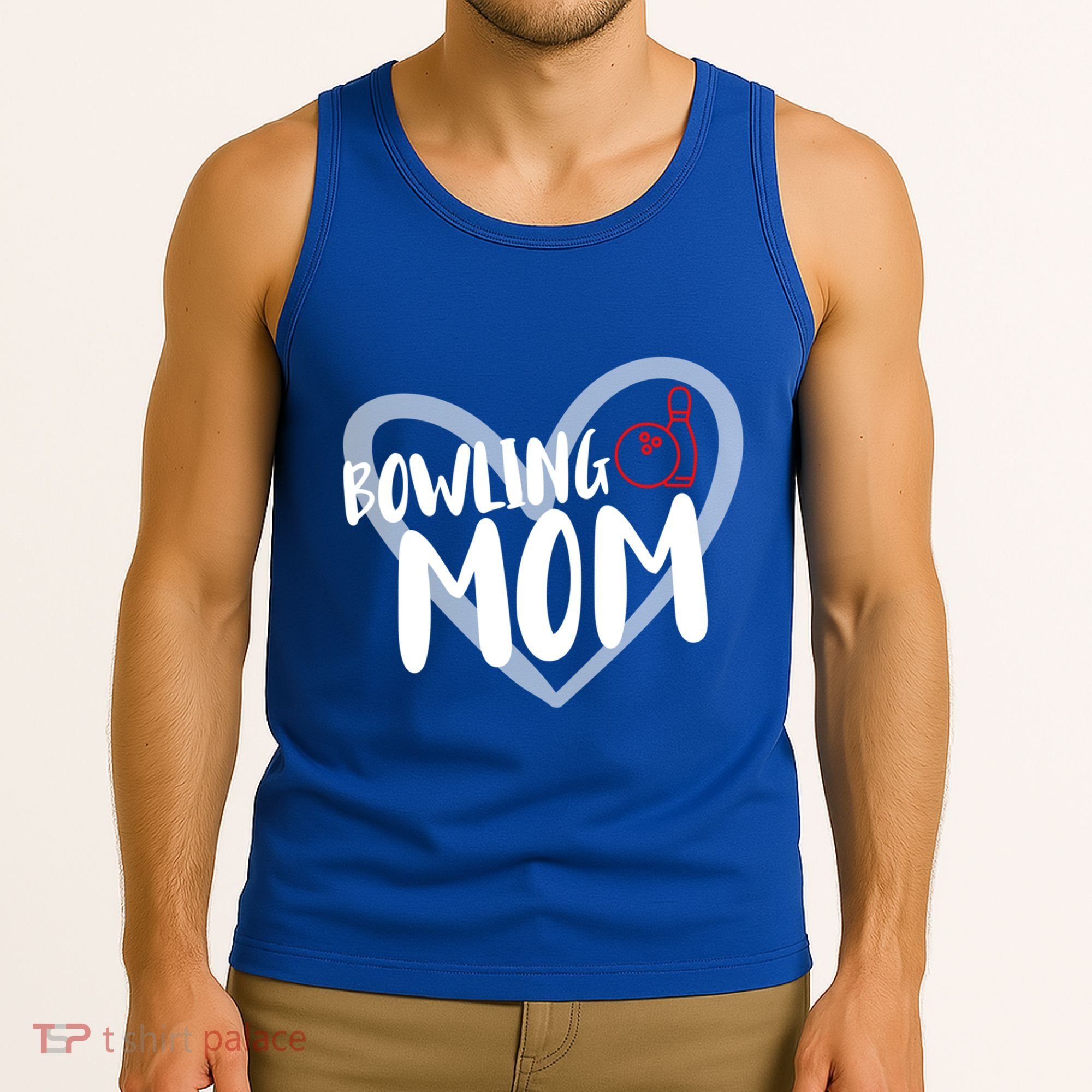 Bowling Mom Heart Cute Gift Tank Top