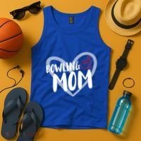 Bowling Mom Heart Cute Gift Tank Top thumb 4