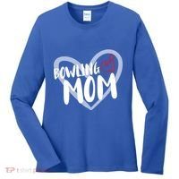 Bowling Mom Heart Cute Gift Women's Long Sleeve Shirt thumb 0