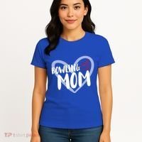 Bowling Mom Heart Cute Gift Women's T-Shirt thumb 4