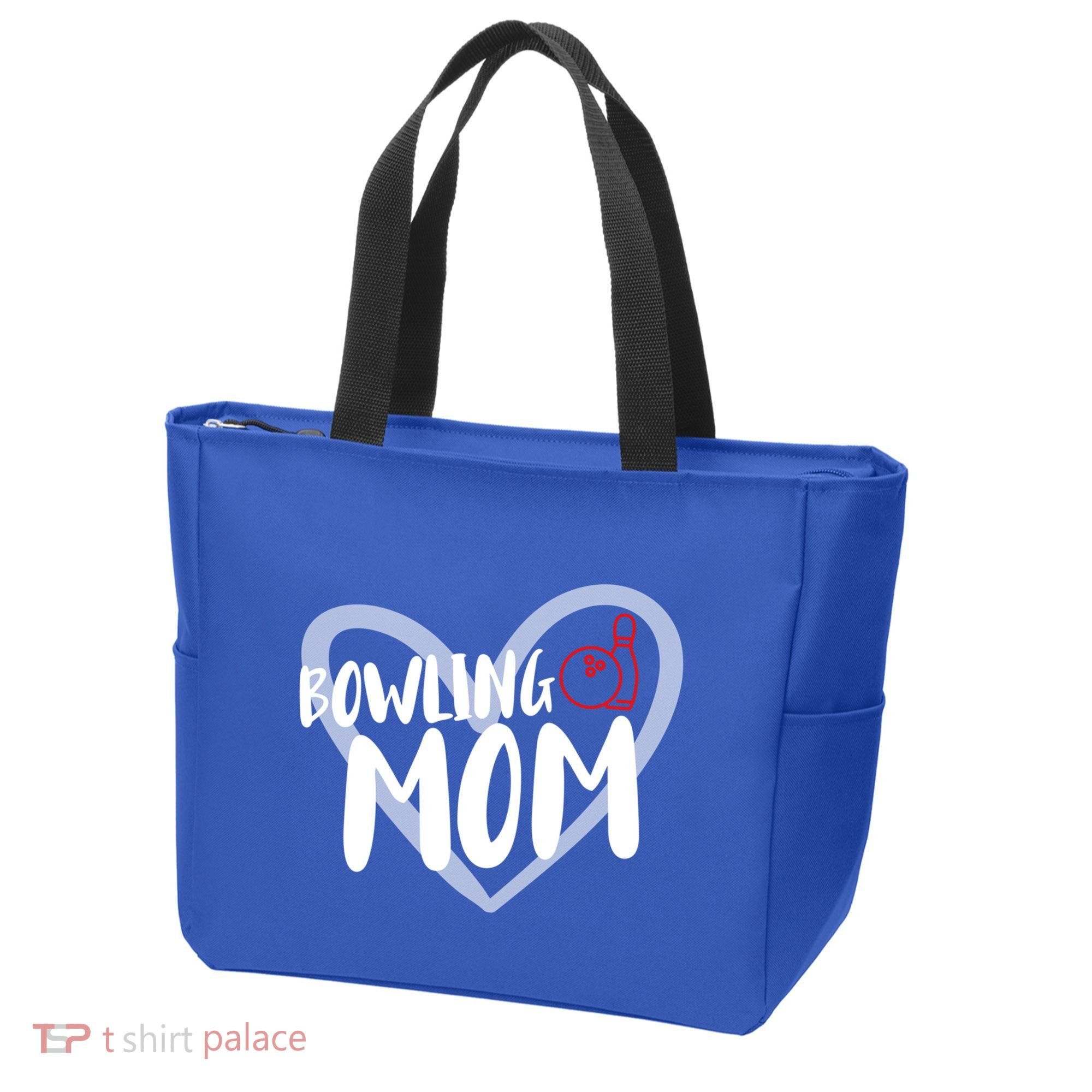 Bowling Mom Heart Cute Gift Tote Bag