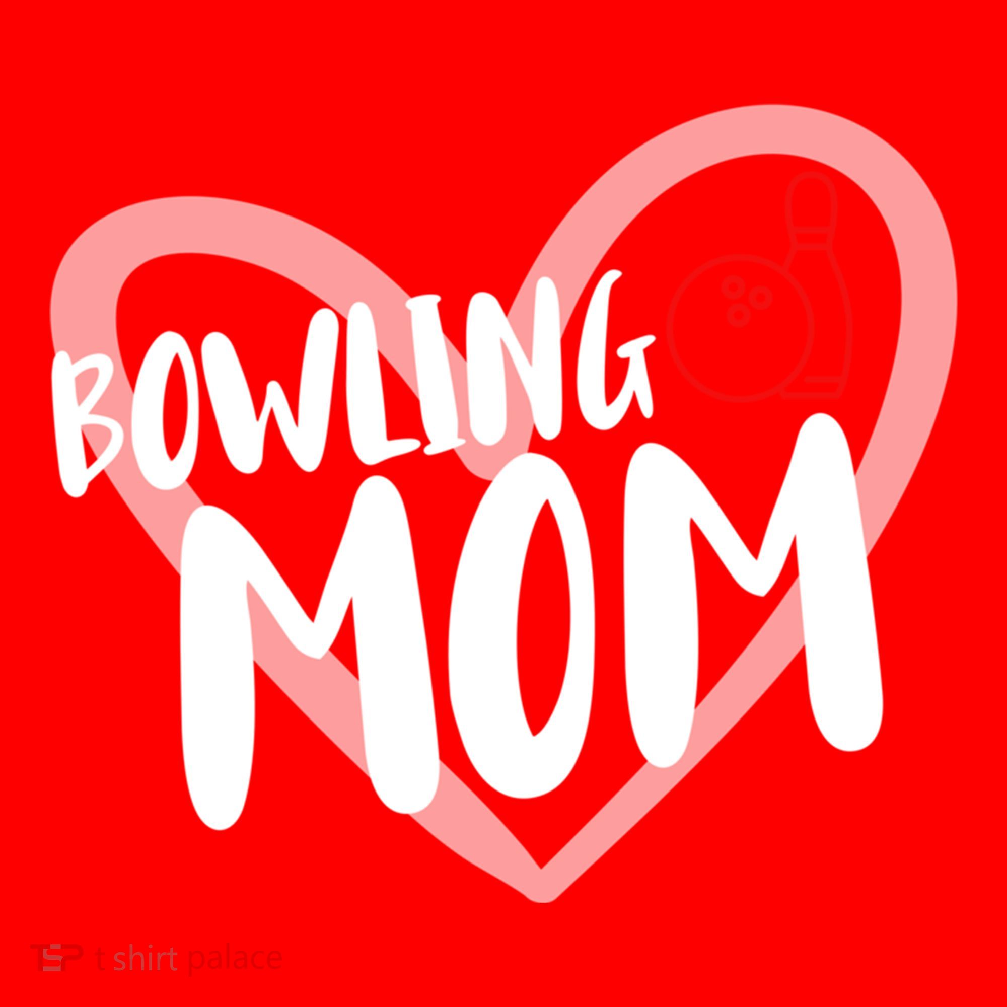 Bowling Mom Heart Cute Gift Santa Hat
