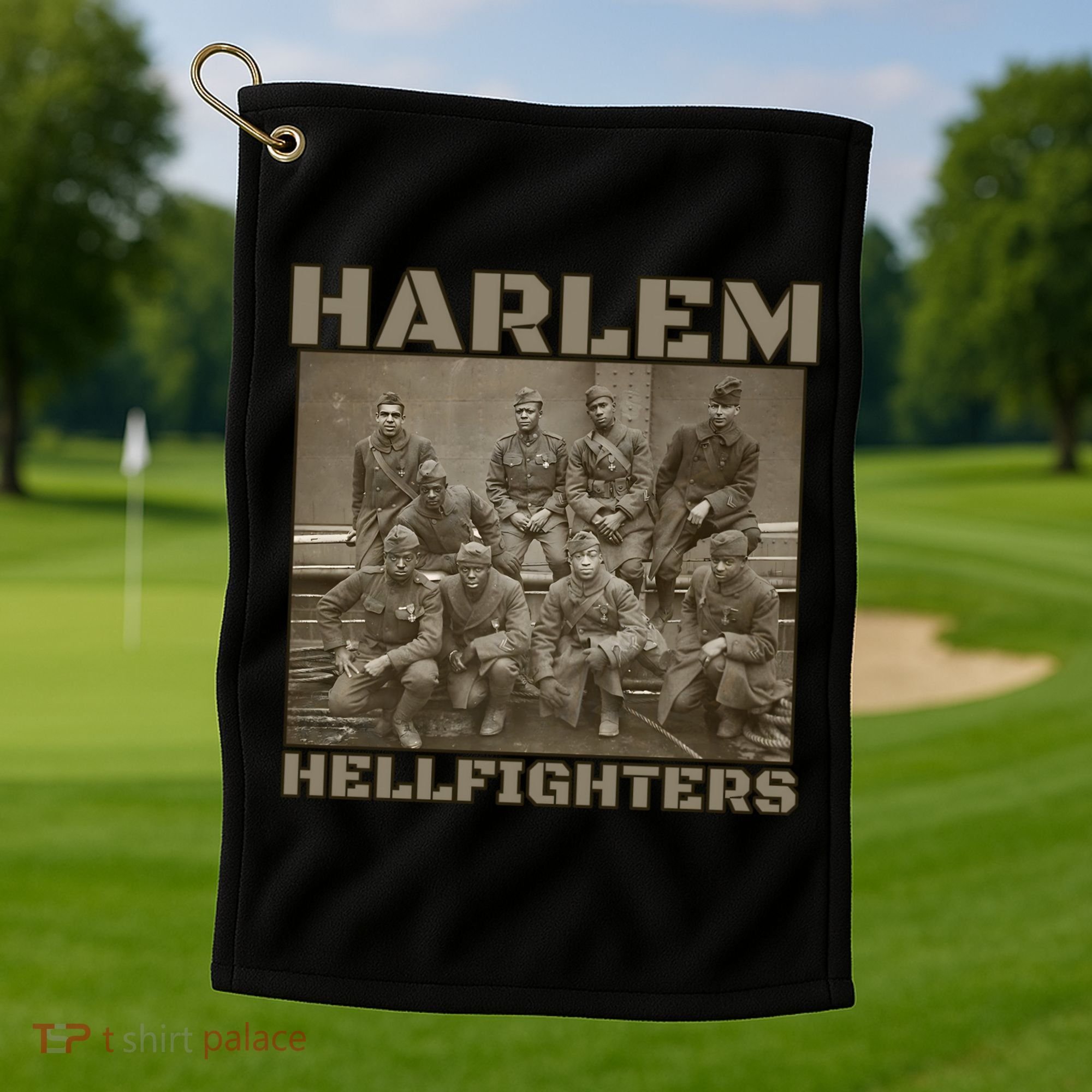 Black Military History Usa Black History Harlem Hellfighters Great Gift Golf Towel