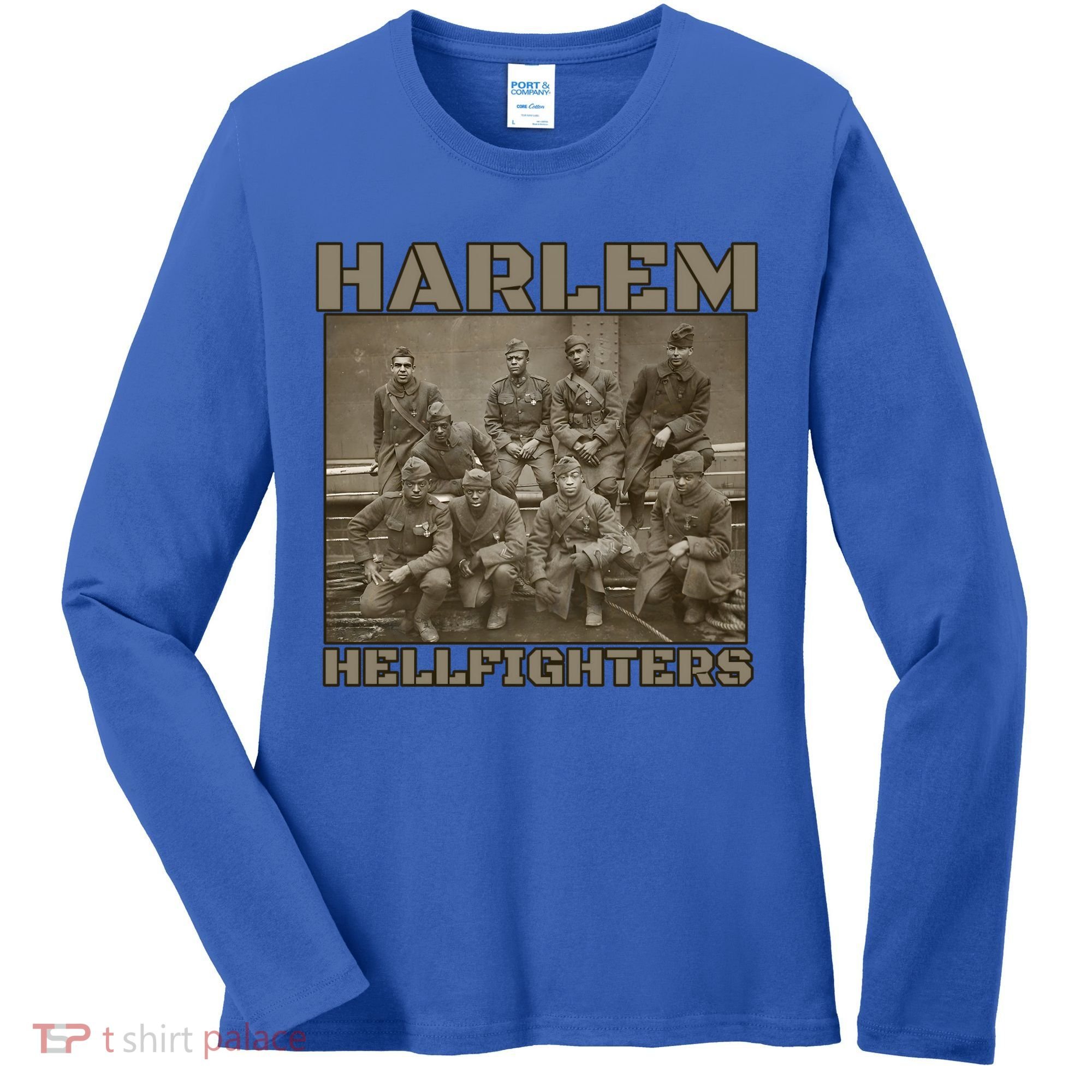 Black Military History Usa Black History Harlem Hellfighters Great Gift Women's Long Sleeve Shirt