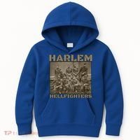 Black Military History Usa Black History Harlem Hellfighters Great Gift Kids Hoodie thumb 0