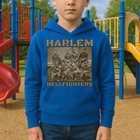 Black Military History Usa Black History Harlem Hellfighters Great Gift Kids Hoodie thumb 2