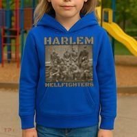 Black Military History Usa Black History Harlem Hellfighters Great Gift Kids Hoodie thumb 3