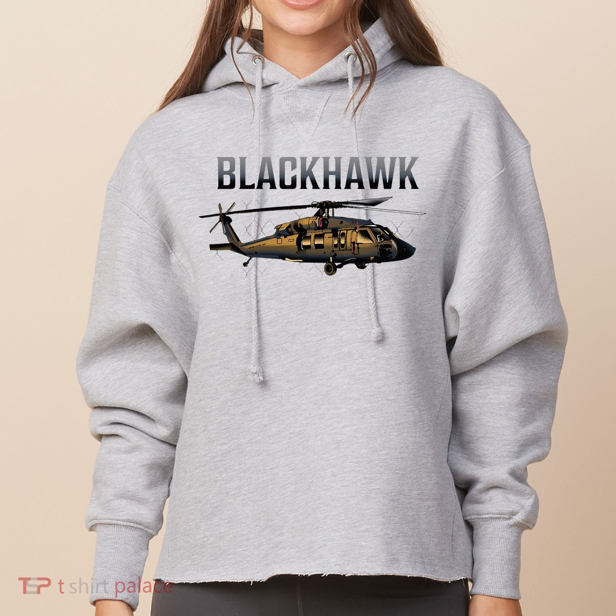 Blackhawk Military Helicopter Ladies Heavyweight Boxy Pullover Hoodie