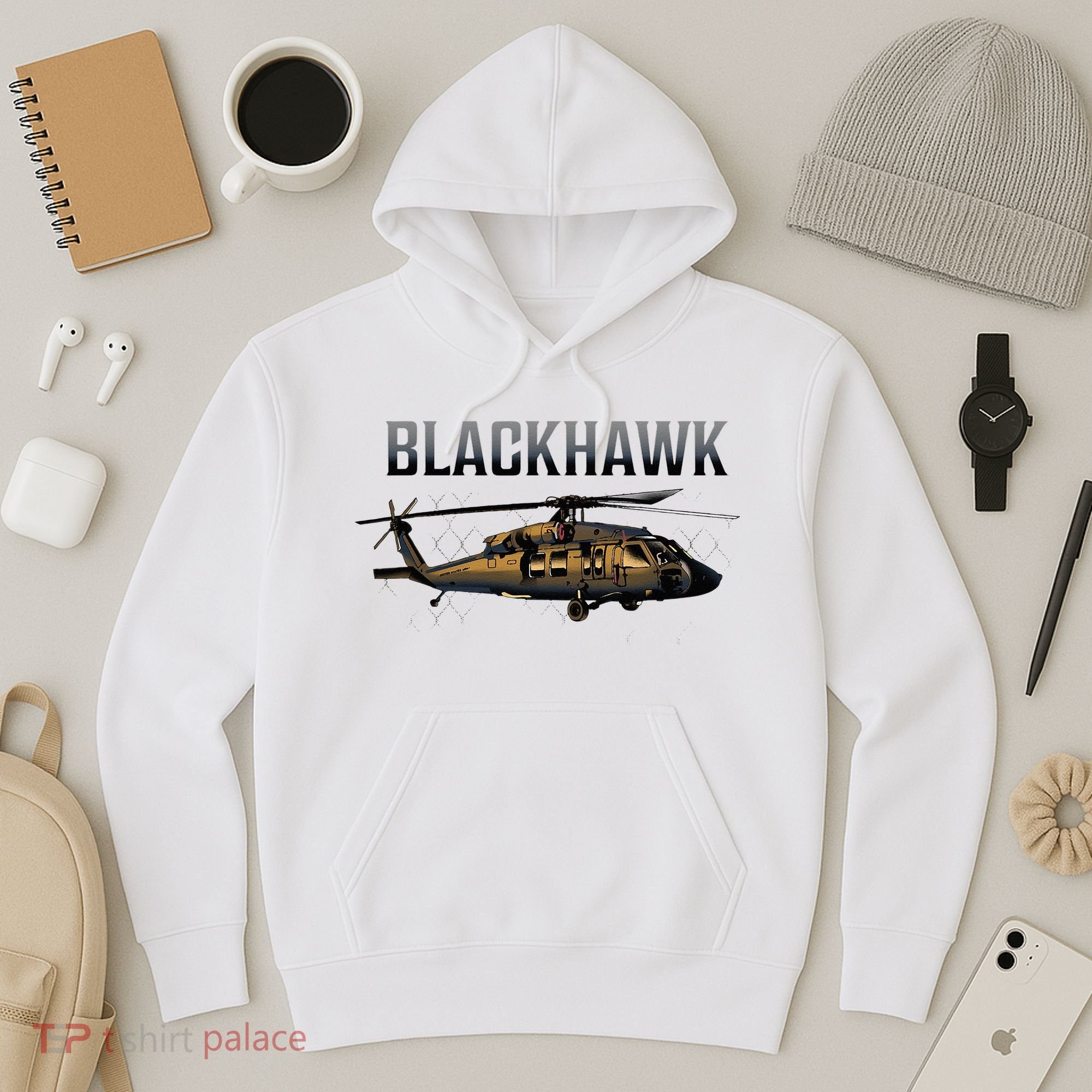 Blackhawk Military Helicopter Hoodie