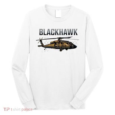 Blackhawk Military Helicopter Long Sleeve Shirt