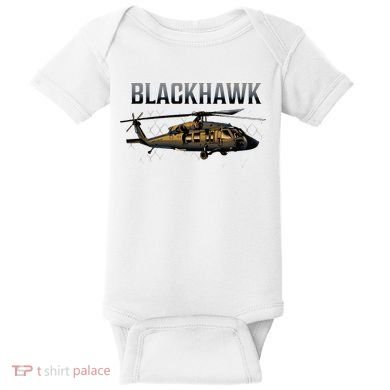 Blackhawk Military Helicopter Baby Bodysuit