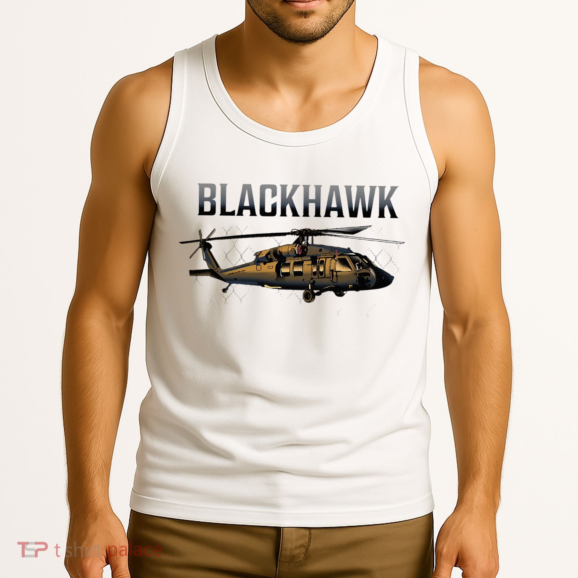 Blackhawk Military Helicopter Tank Top