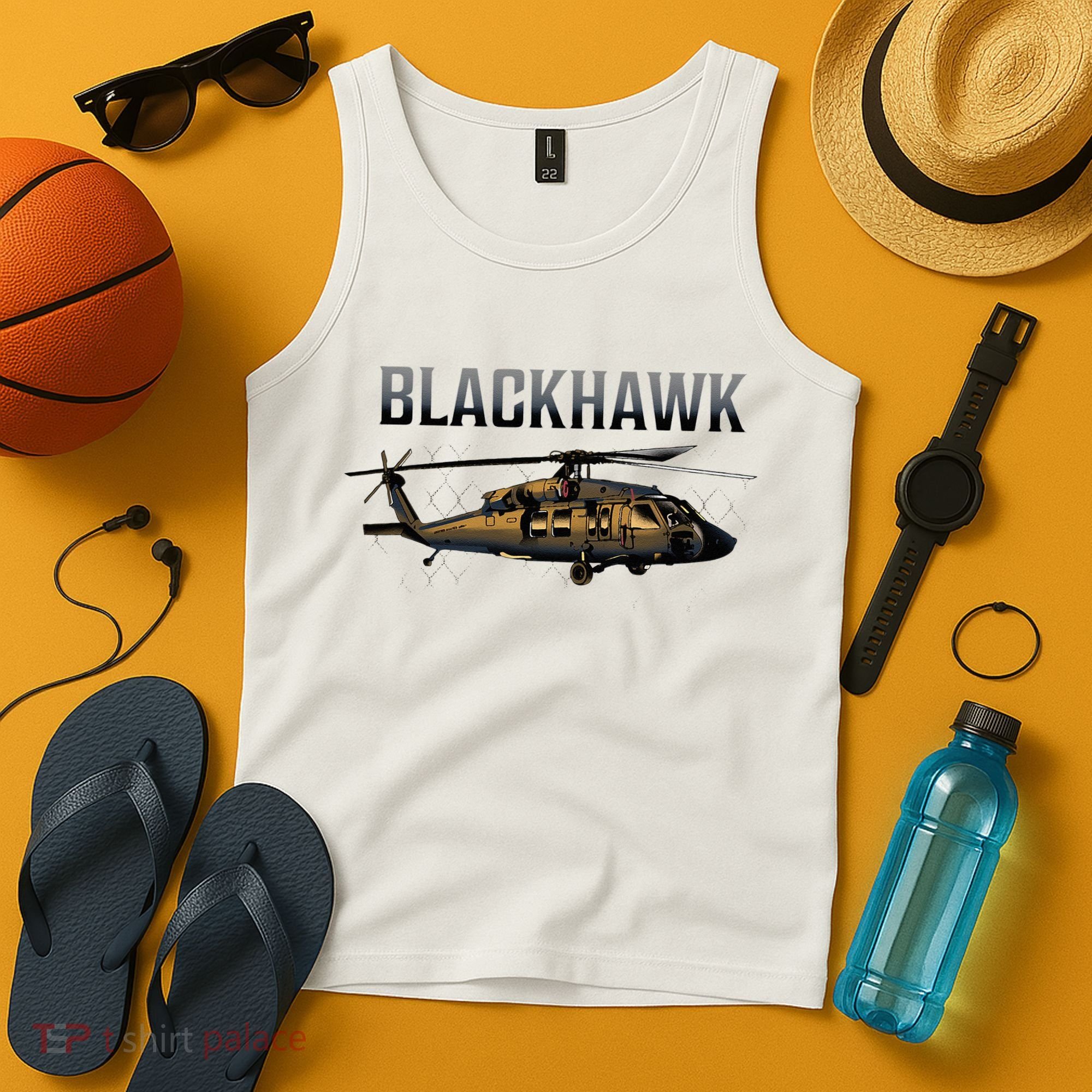 Blackhawk Military Helicopter Tank Top