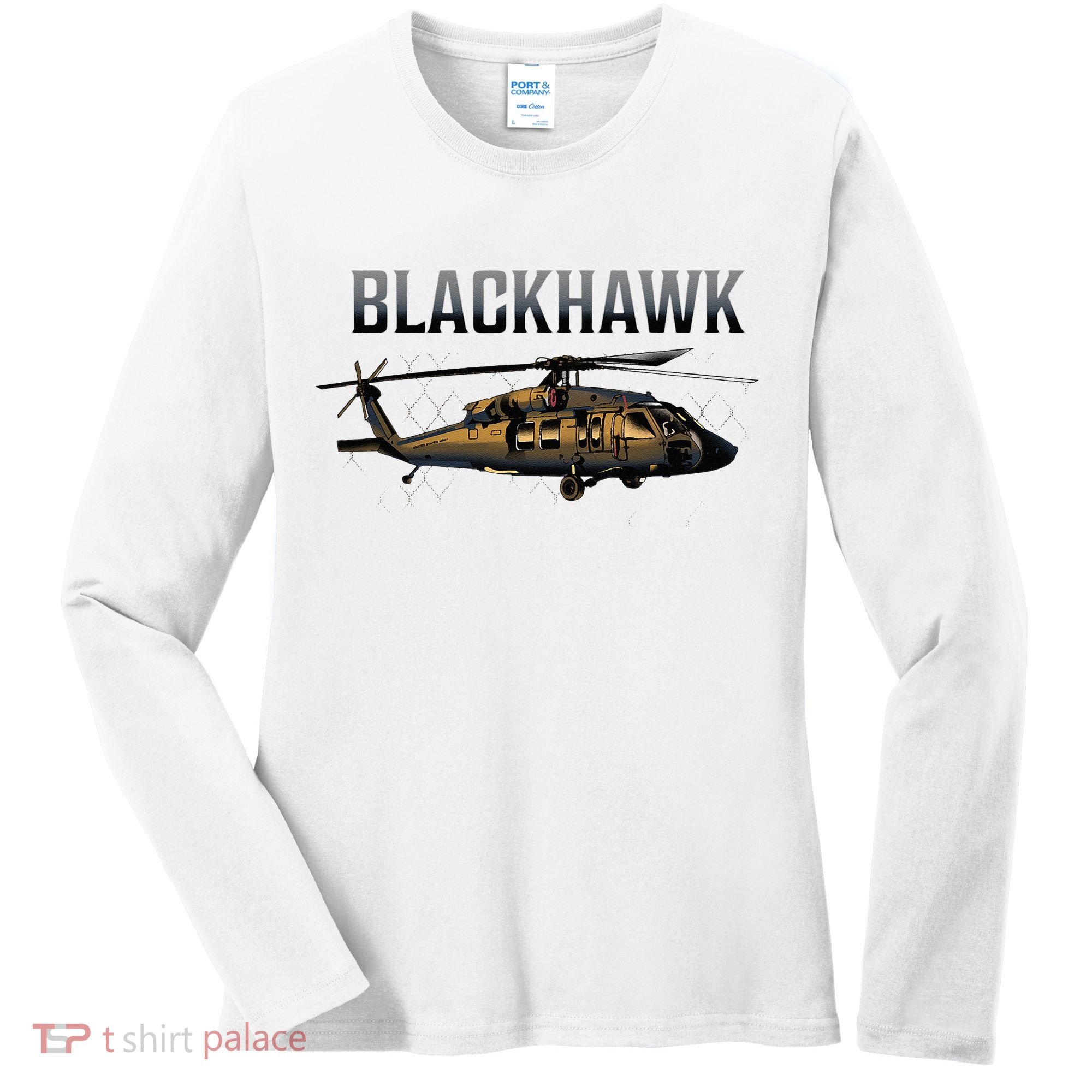 Blackhawk Military Helicopter Women's Long Sleeve Shirt