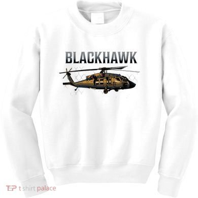 Blackhawk Military Helicopter Kids Sweatshirt