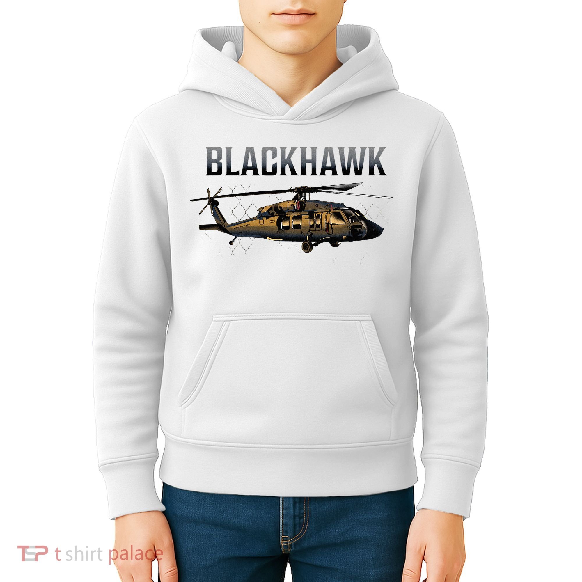 Blackhawk Military Helicopter Kids Hoodie