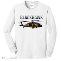 Blackhawk Military Helicopter Kids Long Sleeve Shirt thumb 0