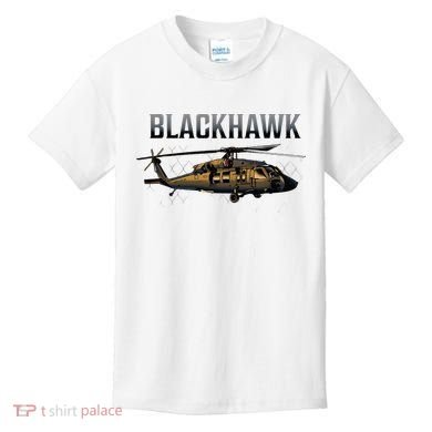 Blackhawk Military Helicopter Kids T-Shirt