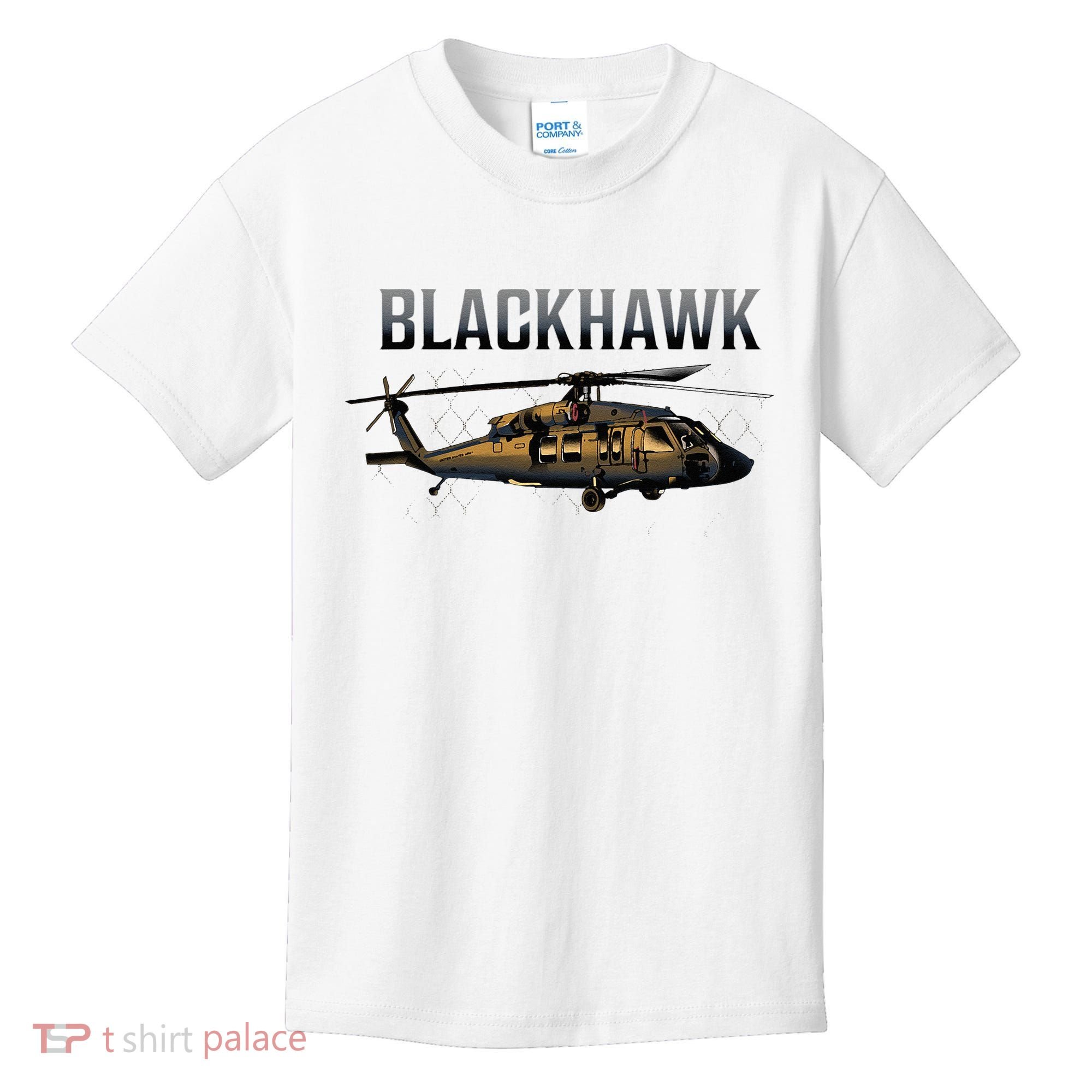 Blackhawk Military Helicopter Kids T-Shirt