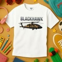 Blackhawk Military Helicopter Kids T-Shirt thumb 3
