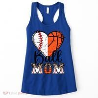 Ball Mom Heart Basketball Baseball Mom Gift Women's Tank Top thumb 0