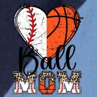 Ball Mom Heart Basketball Baseball Mom Gift Raglan Baseball Sleeve Shirt thumb 2