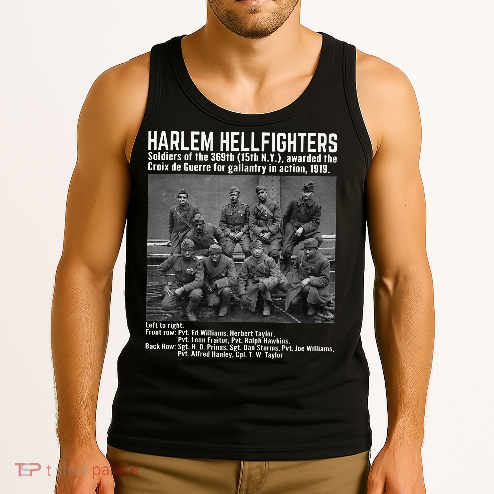 Black Military History USA Black History Harlem Hellfighters Tank Top