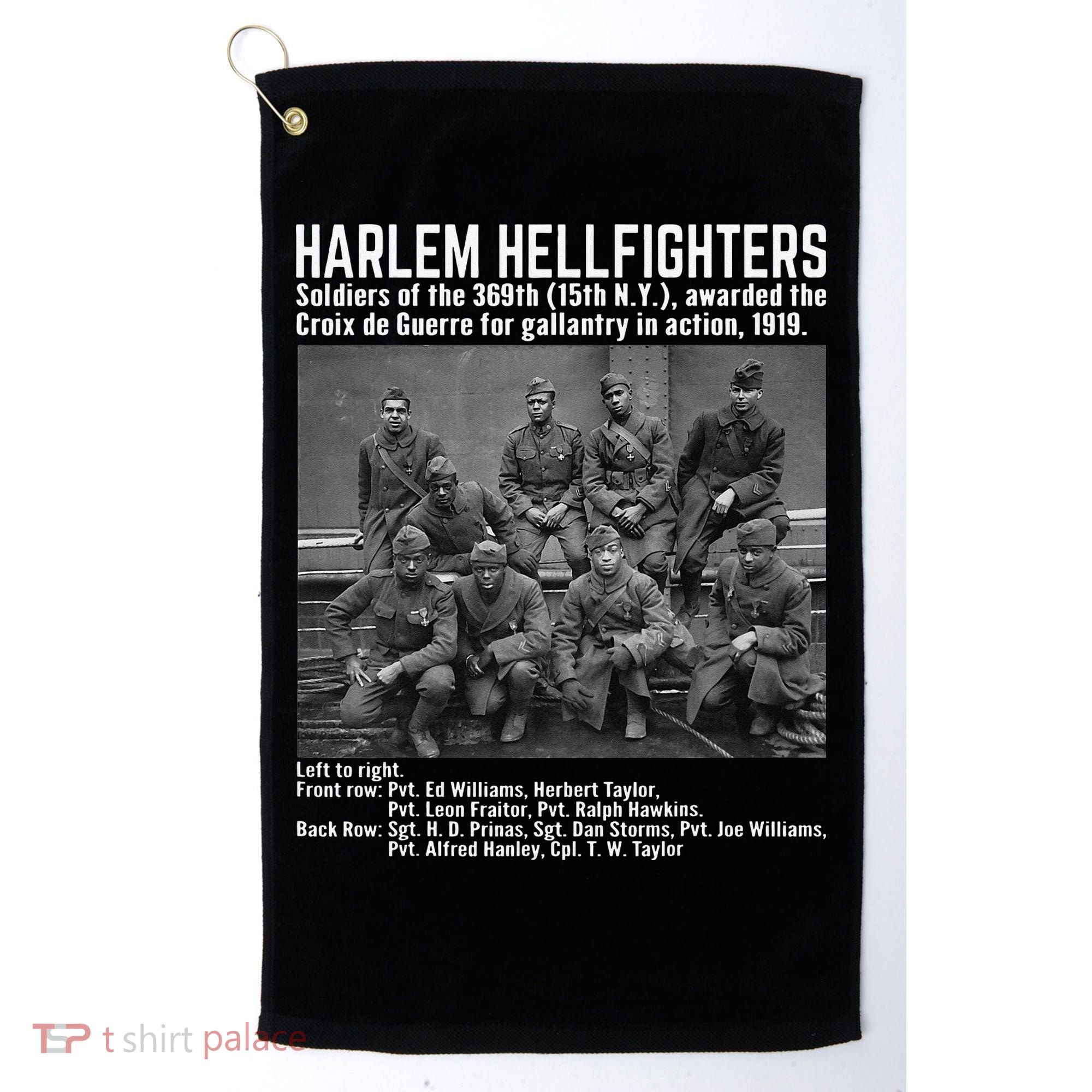 Black Military History USA Black History Harlem Hellfighters Golf Towel