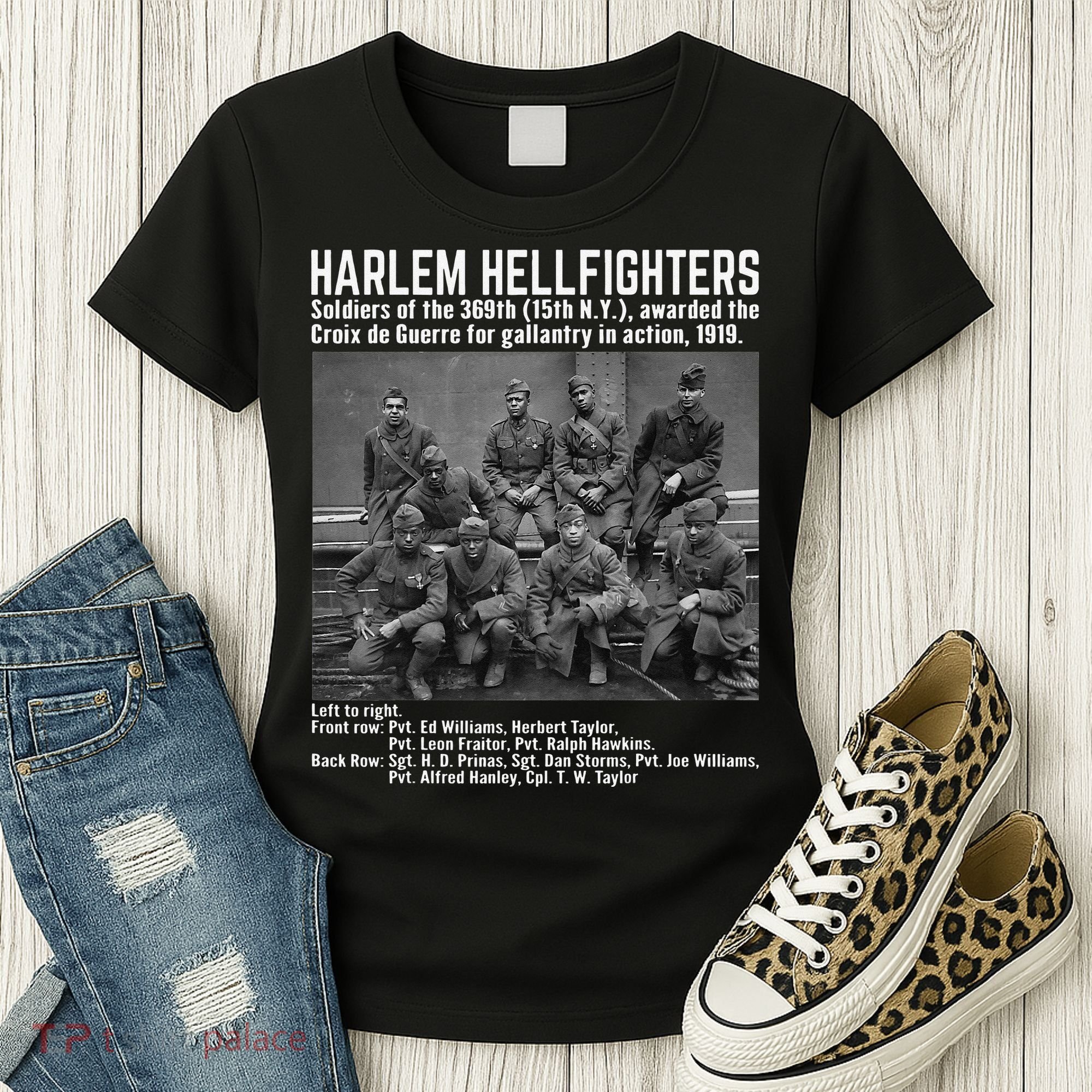Black Military History USA Black History Harlem Hellfighters Women's T-Shirt