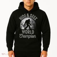 Bigfoot Moon Hide And Seek World Champion Sasquatch Hoodie thumb 2