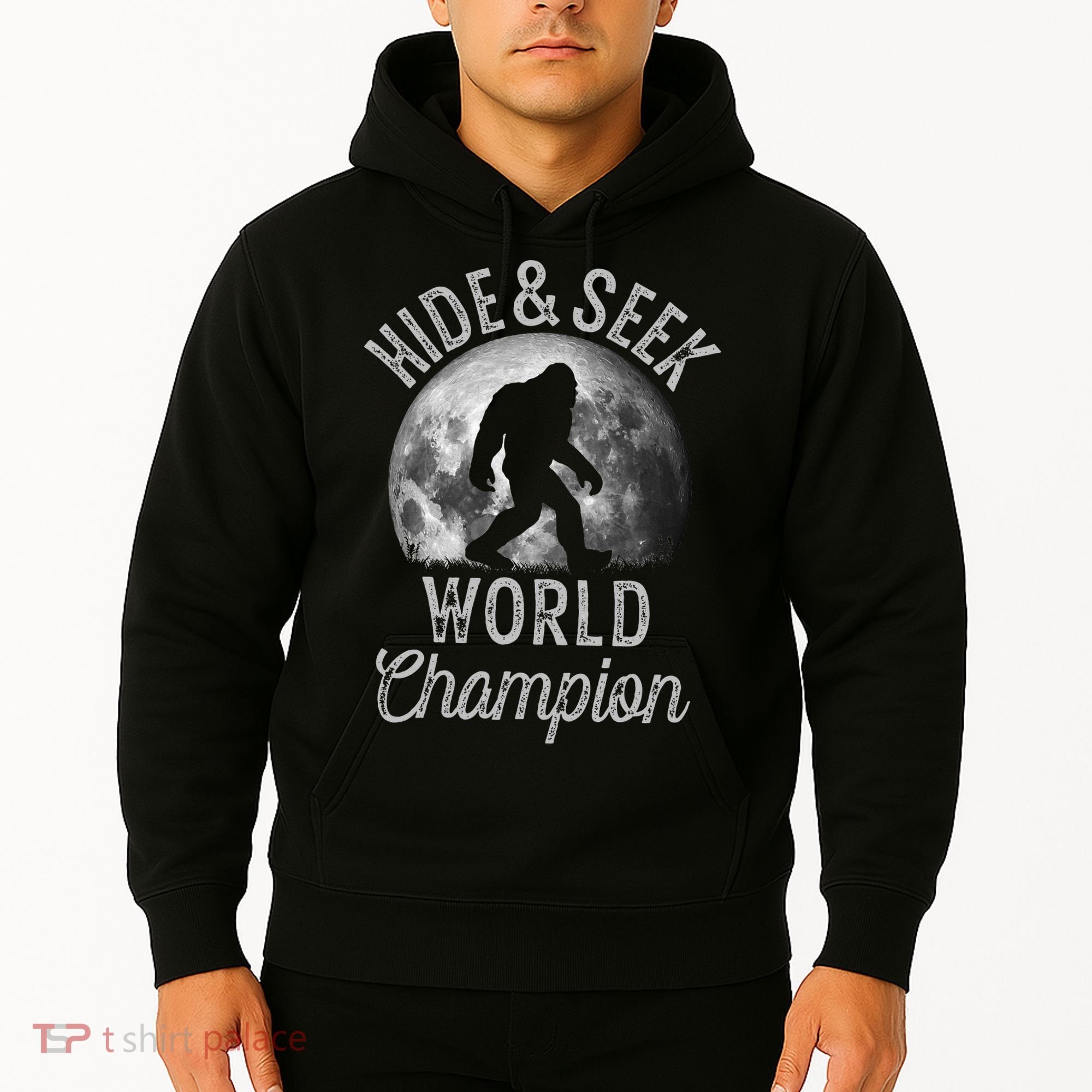 Bigfoot Moon Hide And Seek World Champion Sasquatch Hoodie
