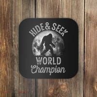 Bigfoot Moon Hide And Seek World Champion Sasquatch Coaster thumb 0