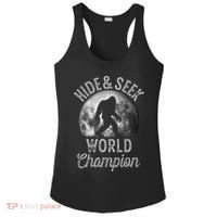 Bigfoot Moon Hide And Seek World Champion Sasquatch Ladies PosiCharge Competitor Racerback Tank thumb 0