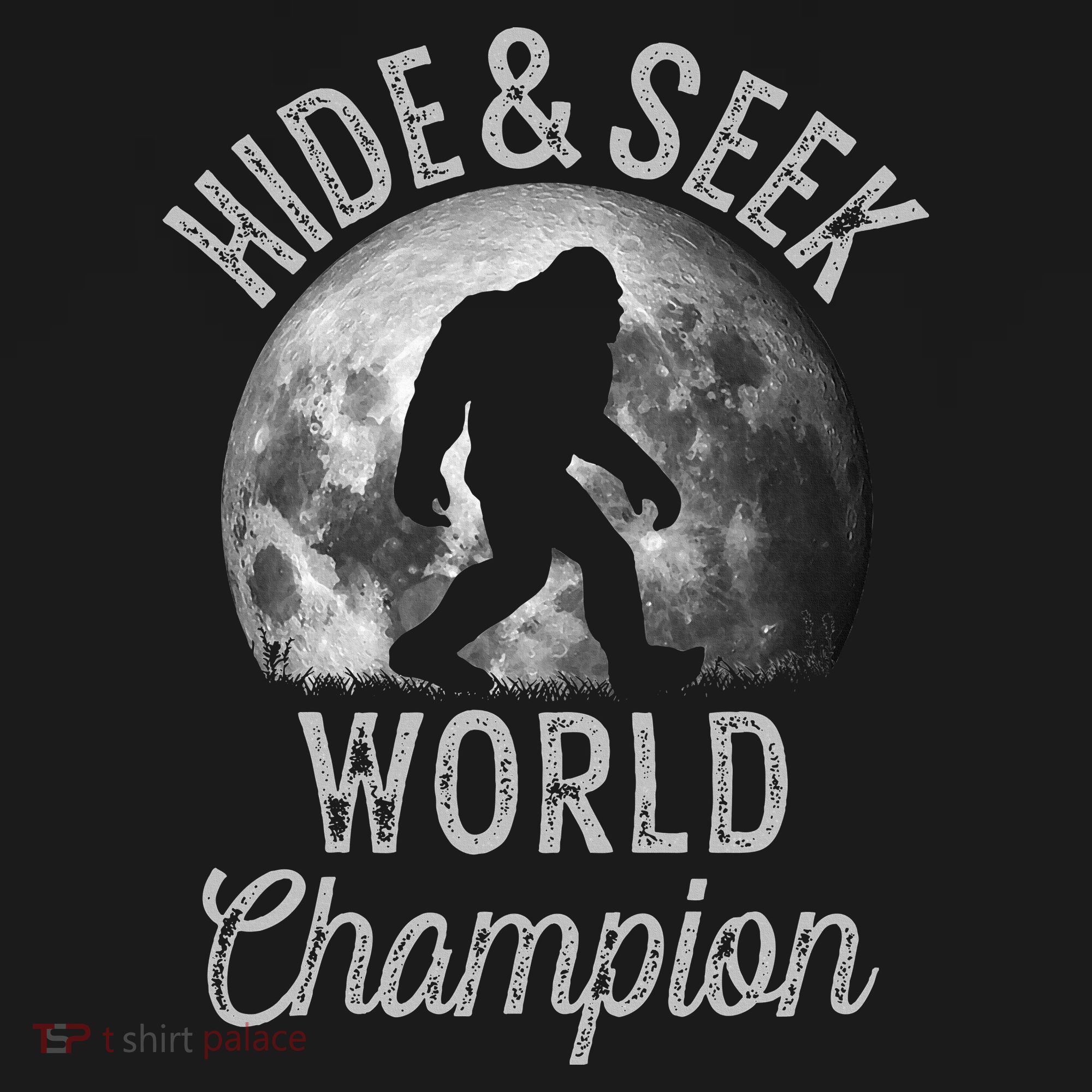 Bigfoot Moon Hide And Seek World Champion Sasquatch Ladies PosiCharge Competitor Racerback Tank