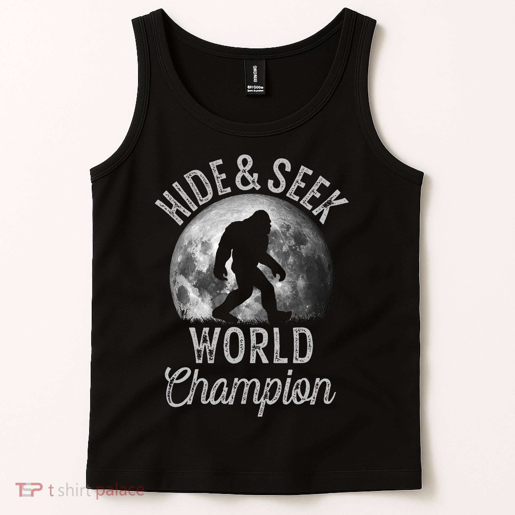 Bigfoot Moon Hide And Seek World Champion Sasquatch Tank Top