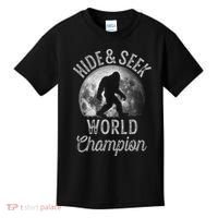 Bigfoot Moon Hide And Seek World Champion Sasquatch Kids T-Shirt thumb 0