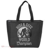 Bigfoot Moon Hide And Seek World Champion Sasquatch Tote Bag thumb 0