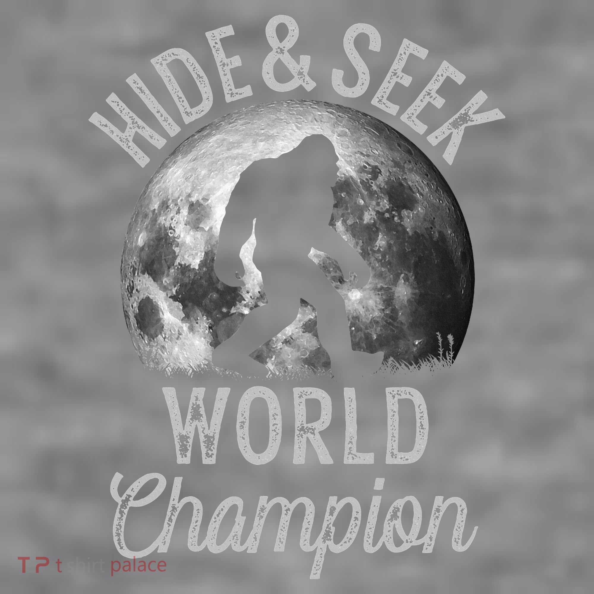 Bigfoot Moon Hide And Seek World Champion Sasquatch Women's Racerback Cropped Tank