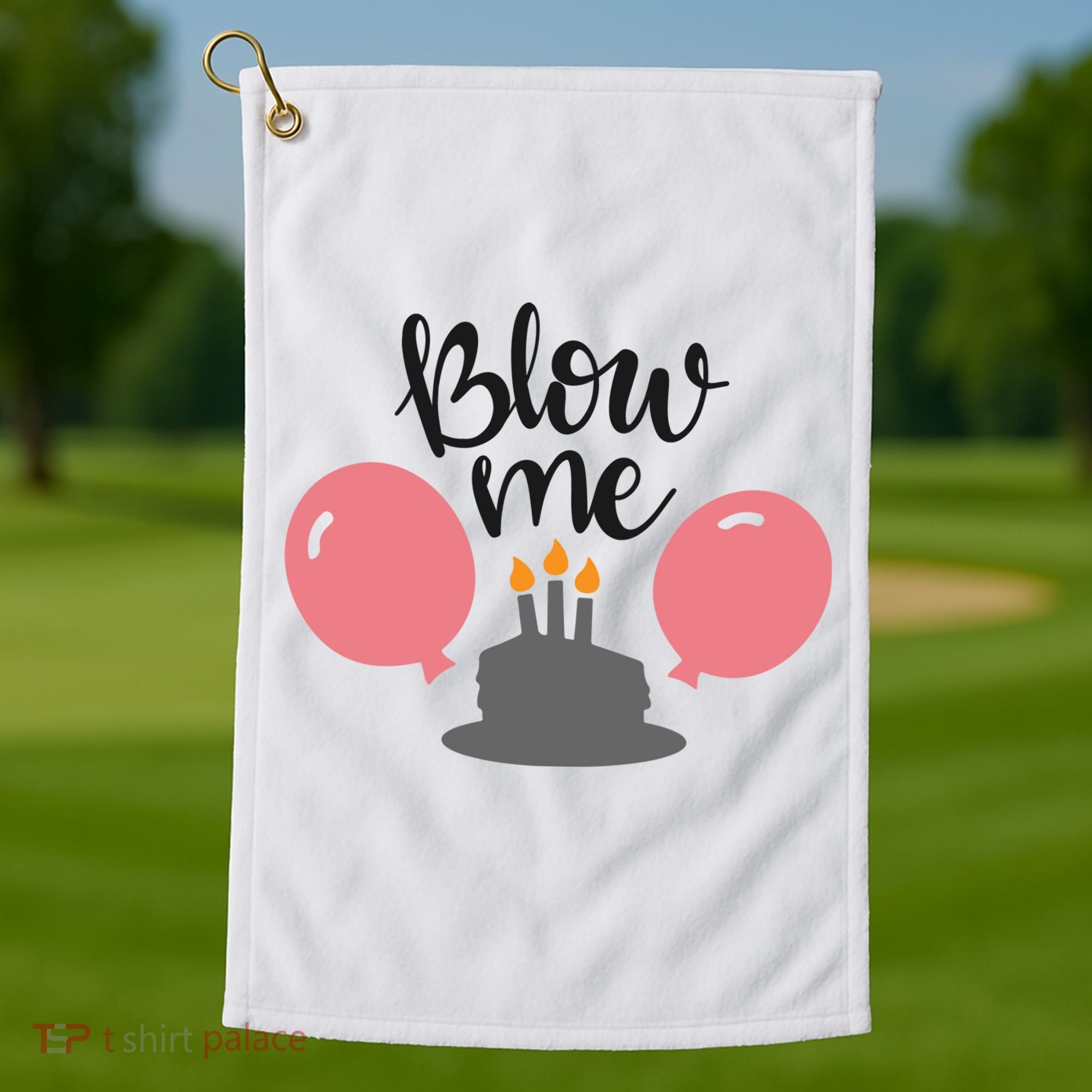 Blow Me Hilarious Trendy Birthday Golf Towel