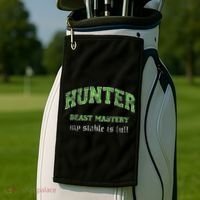 Beast Mastery Hunter MMO Gamer Golf Towel thumb 2