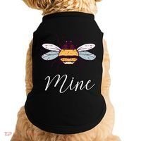 Bee Mine Honeybee Bumblebee Cute Retro Valentine's Day Gift Doggie Tank thumb 0