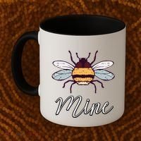Bee Mine Honeybee Bumblebee Cute Retro Valentine's Day Gift Coffee Mug thumb 2