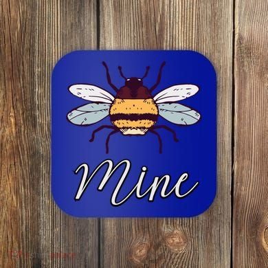 Bee Mine Honeybee Bumblebee Cute Retro Valentine's Day Gift Coaster